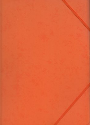 Mapp med gummirem - 22 x 31,5 cm - Orange