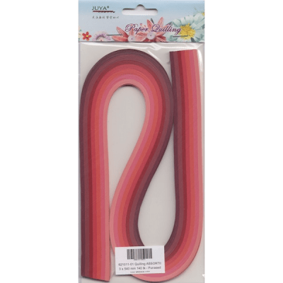 Quilling-pappersremsor - 5 mm x 540 mm - 140 st - Olika färger