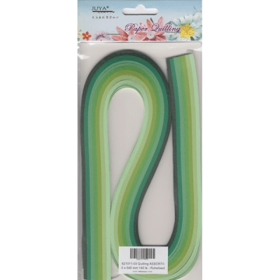 Quilling-pappersremsor - 5 mm x 540 mm - 140 st - Olika färger