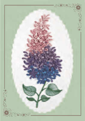 Quillingkort DIY - 21 x 29,7 cm - Hyacint