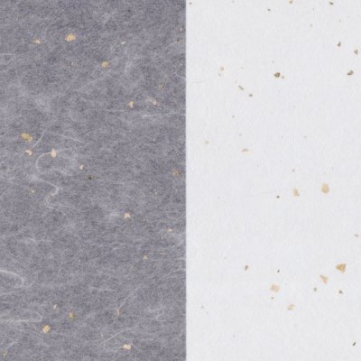 Japanskt papper - Gold Fleck Tissue - Vit/Guld - 17 g/m² - 21 x 29,7 cm (A4)