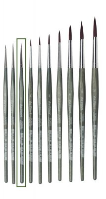 Dekorationspensel - Da Vinci - Forte Synthetics - 363 - Rund - 3/0