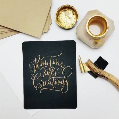 Bläck - Kuretake Gold Mica - 60 ml - Guld