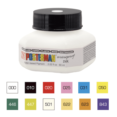 Vattenfast Bläck - Posterman - 60 ml - Olika färger