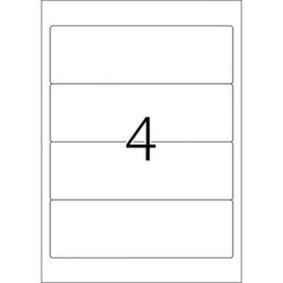 Etiketter - Kontor - Rektangulära - 192 x 61 mm - 4 st x 10 ark