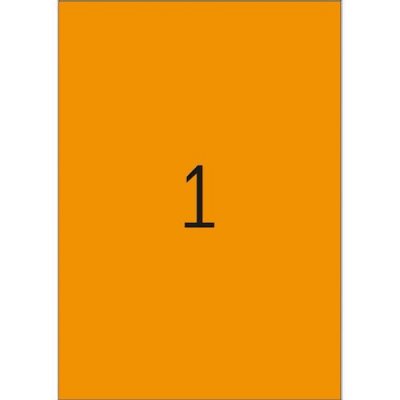 Färgat klisterark - 210 x 297 mm - 5 ark - Orange