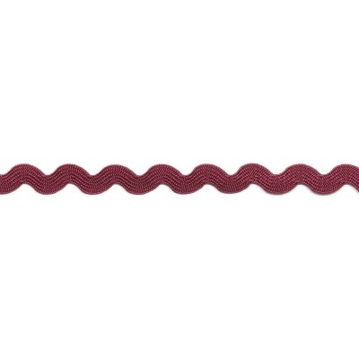 RicRac-band / Vågigt band - 5 mm - 05 - Vinröd