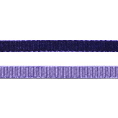 Enfärgat Sammetsband - 10 mm - Mörklila