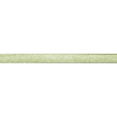 Enfärgat Satinband - 6 mm - 10 - Blekgrön