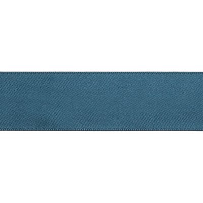 Enfärgat Satinband - 25 mm - Grönblå