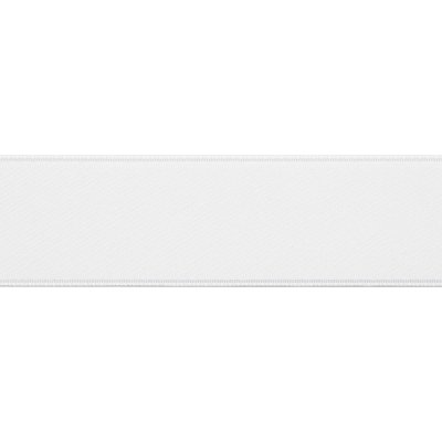 Enfärgat Satinband - 25 mm - Vit