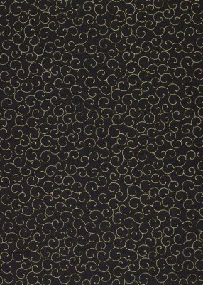 Japanskt papper - Chiyogami 0173C - Geometriskt - Svart