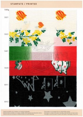 Katalog - 180g \ 140g - Enfärgad Kräppapper Tryckt