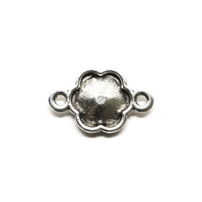 Berlock/Charm - Blomma - 11 x 17 mm - Antiksilver - xx st