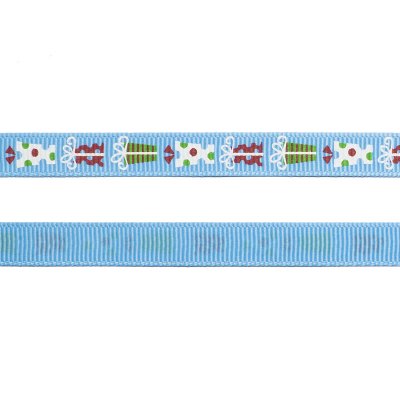 Grosgrainband - 10 mm - Julklappar - Blå