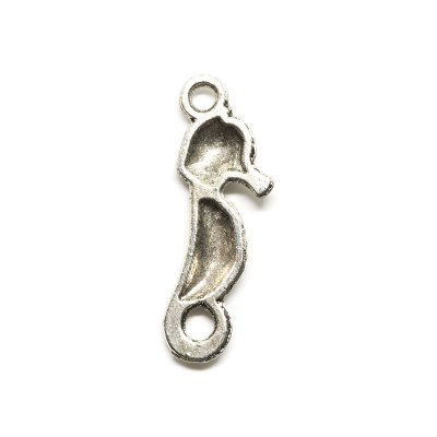 Berlock/Charm - Sjöhäst - 8 x 22 mm - Antiksilver - xx st