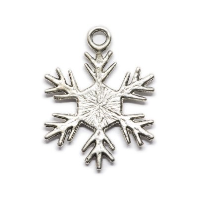 Berlock/Charm - Snöflinga - 19 x 25 mm - Antiksilver - xx st