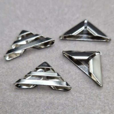 Metallhörn - 16 mm - Silver - 4 st