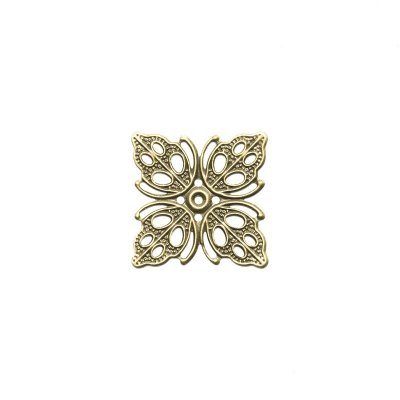Metalldekoration - Antikguld - Blomma