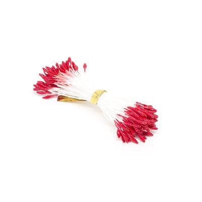 Dekorationspistill - Pärlemor - Mini - 1 mm - Röd