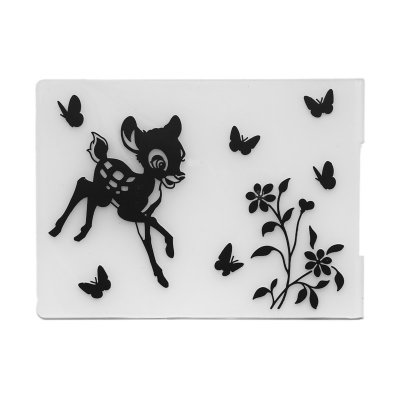 Embossing Folder/Präglingsplatta - 10,5 x 14,5 cm - Bambi/rådjur & fjärilar