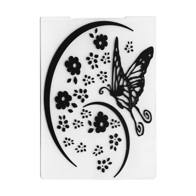 Embossing Folder/Präglingsplatta - 10,5 x 14,5 cm - Fjärilar & Blommor