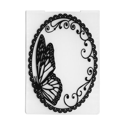 Embossing Folder/Präglingsplatta - 10,5 x 14,5 cm - Fjäril & Ram