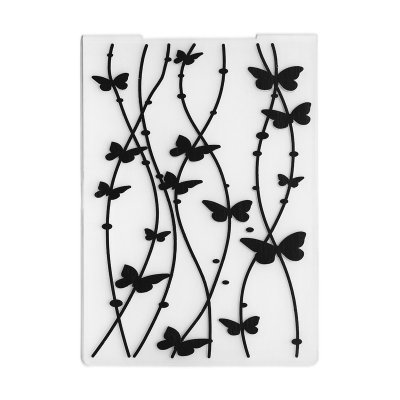 Embossing Folder/Präglingsplatta - 10,5 x 14,5 cm - Fjärilar & Blommor
