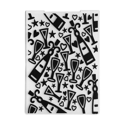 Embossing Folder/Präglingsplatta - 10,5 x 14,5 cm - Fest/Champagne