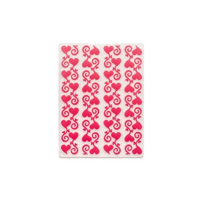 Embossing Folder/Präglingsplatta - 7,5 x 10 cm - Hjärtan/Krumelurer