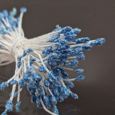 pistiller glitter blå