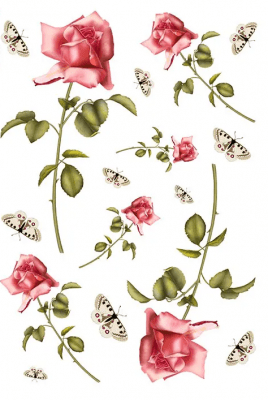 Decoupage Blommor Naturen Fjärilar