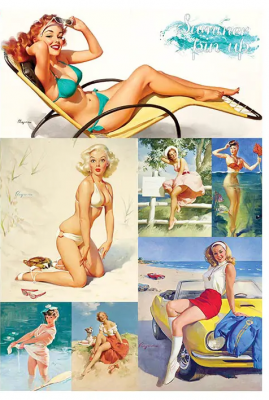 Decoupage Personer Pinup