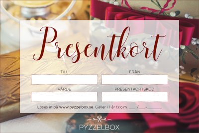 Presentkort från Pyzzelbox