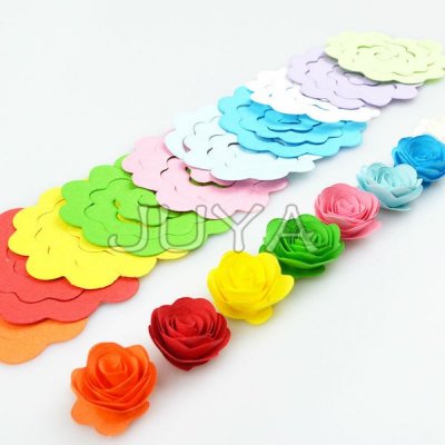 Quilling-pappersrosor - Blå