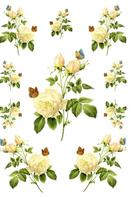 Decoupage Rosor Blommor