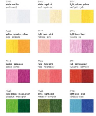 Kräppapper Gloria dubbelsidigt